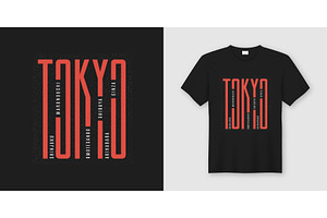 Tokyo Japan Textured T Shirt Design Pre Designed Vector Graphics Creative Market