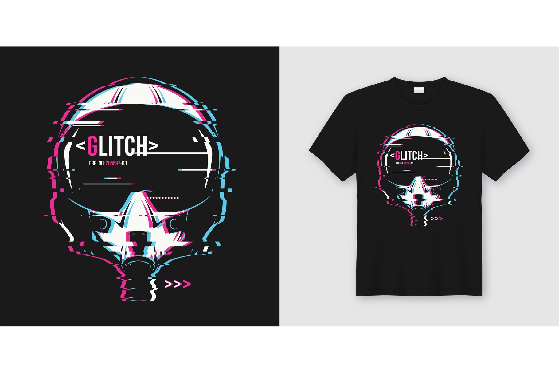 Glitch. T-shirt and apparel design. | Illustrations ~ Creative Market