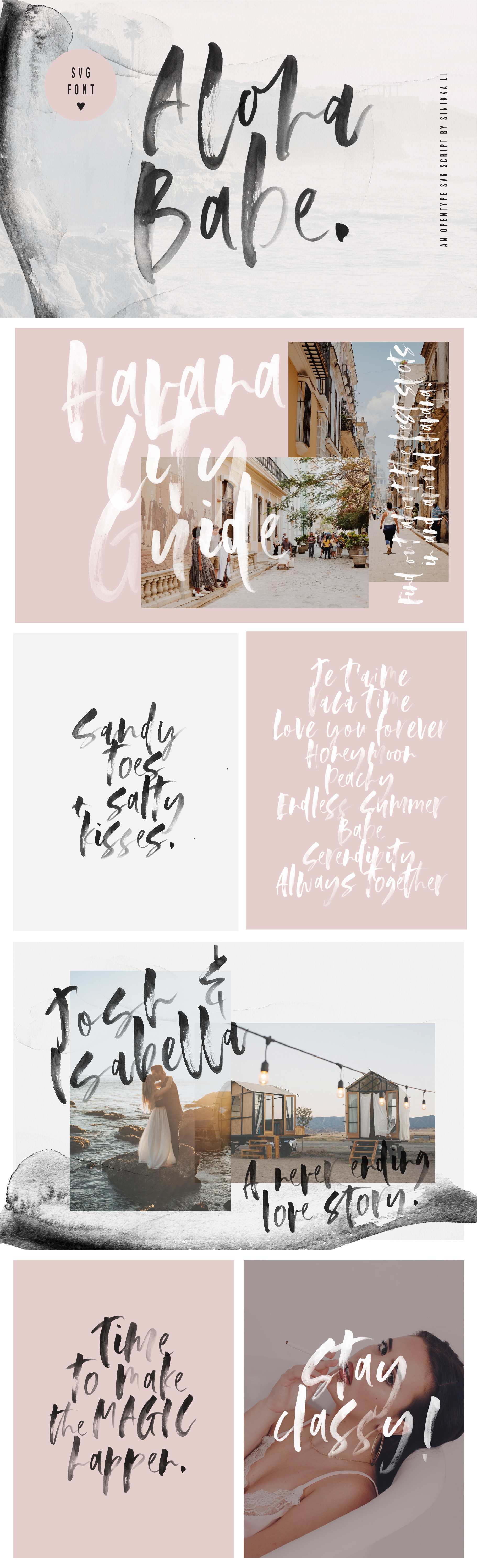 Aloha Babe Svg Font Stunning Script Fonts Creative Market