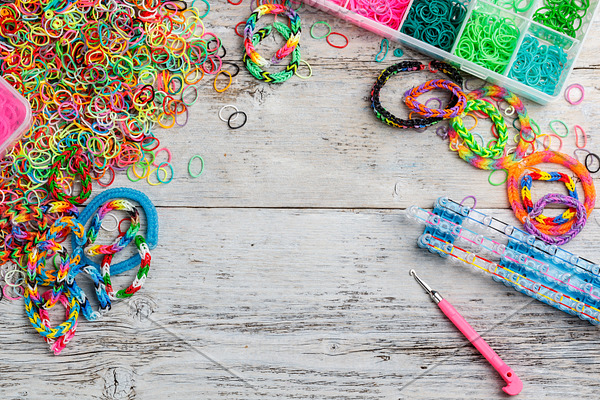 Loom band bracelets | High-Quality People Images ~ Creative Market