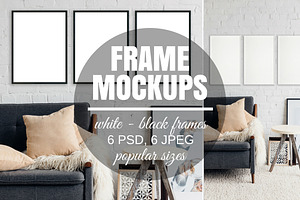 Download Frame Mockup Bundle Vol 3 Creative Photoshop Templates Creative Market PSD Mockup Templates