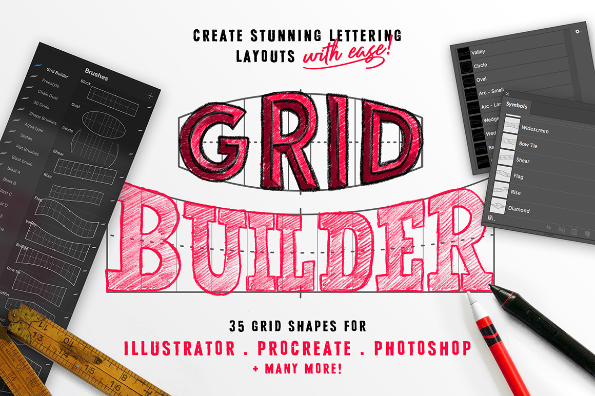 Pigeon Grids  Lettering Templates for Procreate