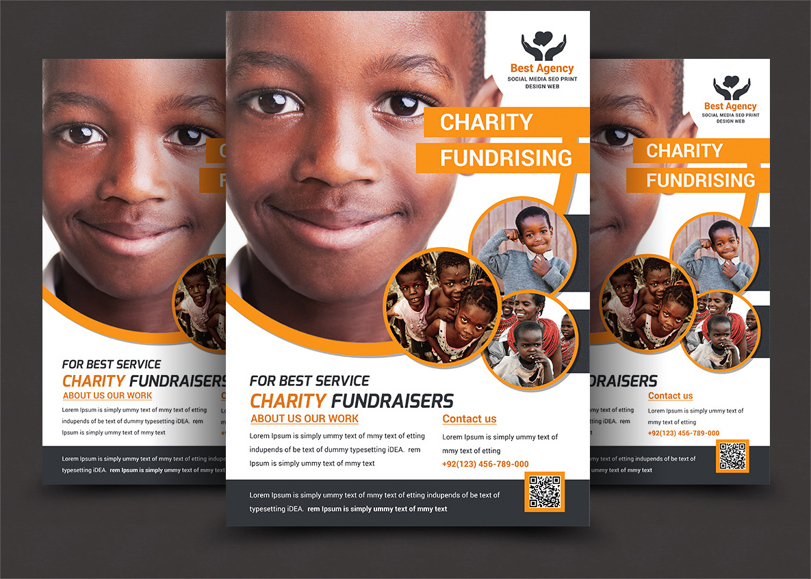 Charity Fundraisers Flyer Templates | Flyer Templates ~ Creative Market