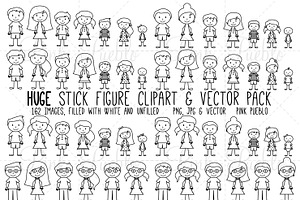 Download Stick Figure Family Clipart & Vector | Pre-Designed ...