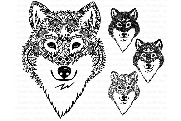 Download Wolf Svg Wolf Head Mandala Svg Pre Designed Photoshop Graphics Creative Market