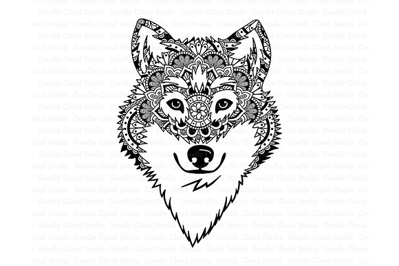 Download Wolf Svg Wolf Head Mandala Svg Pre Designed Photoshop Graphics Creative Market