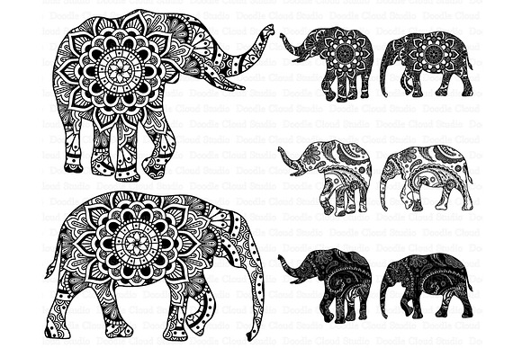 Download Elephant Mandala Svg Png Files Pre Designed Photoshop Graphics Creative Market