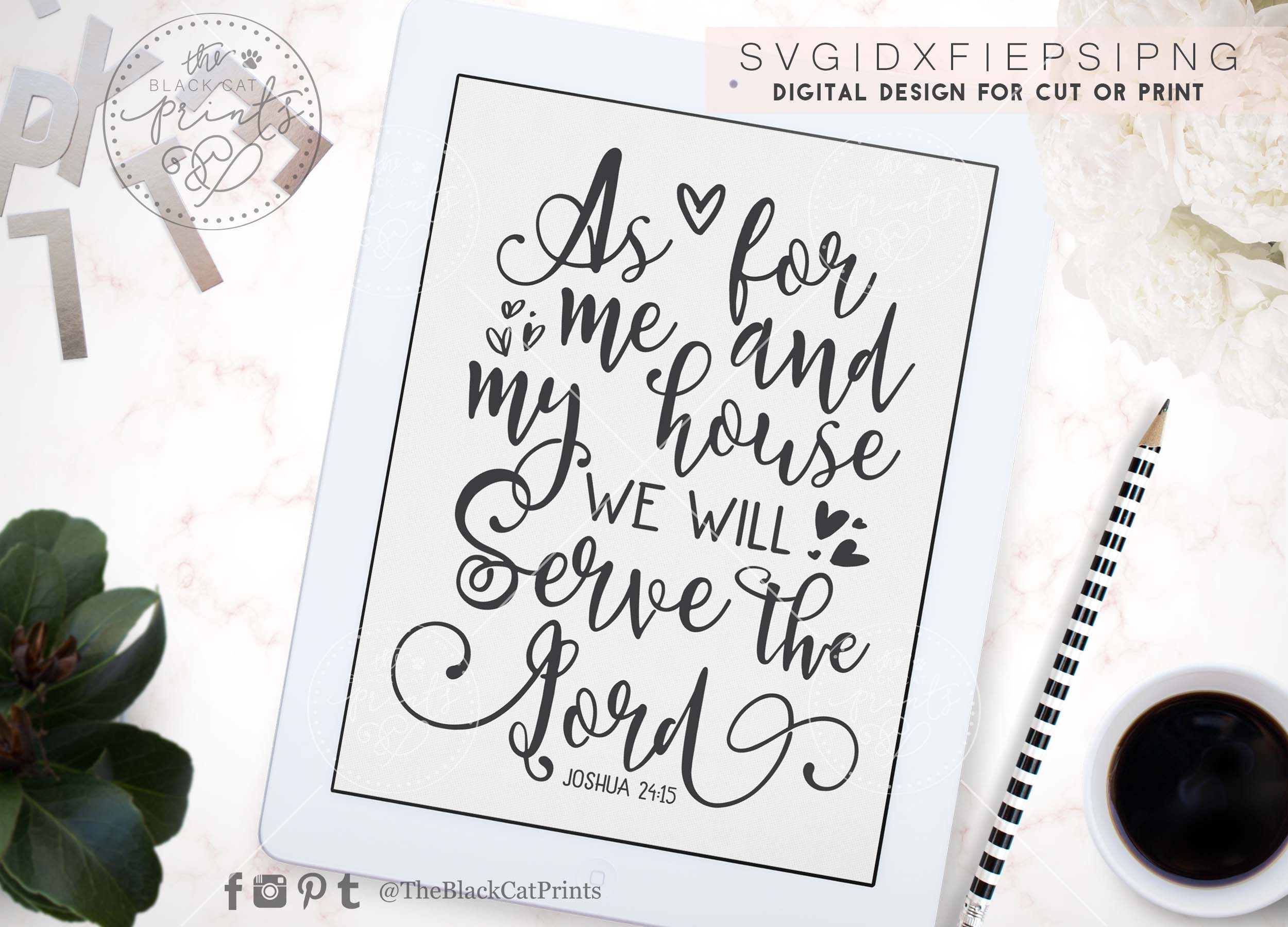 As for me and my house SVG DXF EPS | Illustrations ~ Creative Market