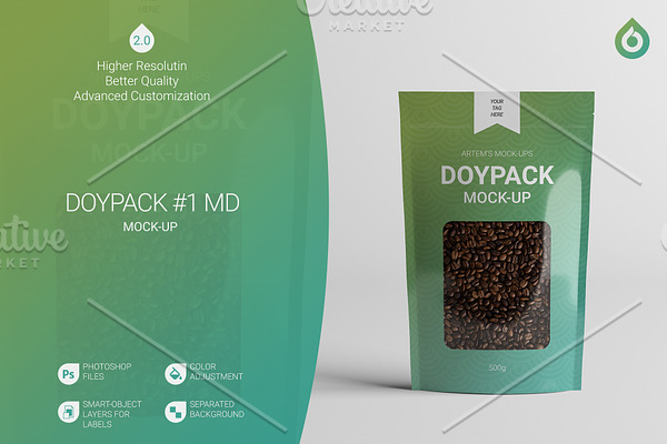 Download Juice Doypack Pouch Mockup | Creative Photoshop Templates ...