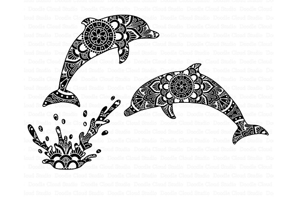 Download Dolphin Mandala Svg Dolphin Clipart Pre Designed Photoshop Graphics Creative Market