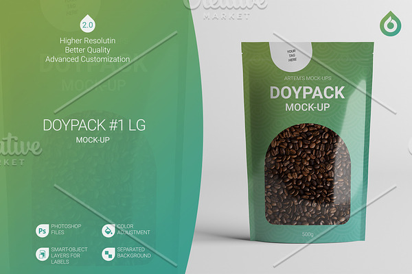 Download Juice Doypack Pouch Mockup | Creative Photoshop Templates ...