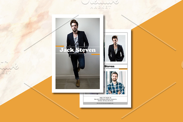 Professional Model Comp Card-V764 | Creative Photoshop Templates