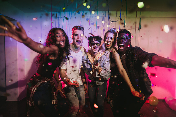 Friends Enjoying At A House Party Stock Photo Containing Celebrating And High Quality People Images Creative Market