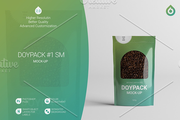 Download Juice Doypack Pouch Mockup | Creative Photoshop Templates ...