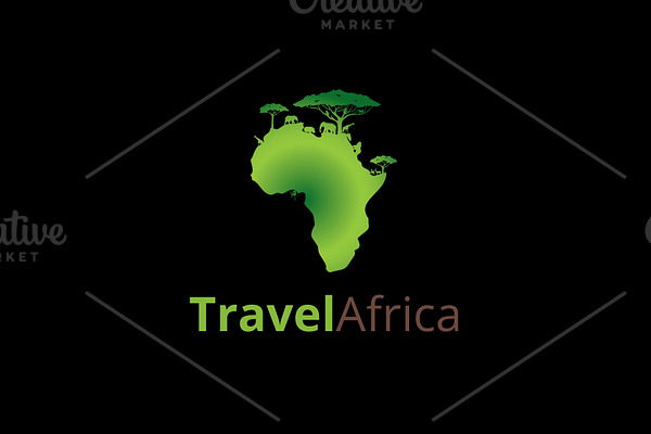 Travel Africa Logo Creative Illustrator Templates Creative Market