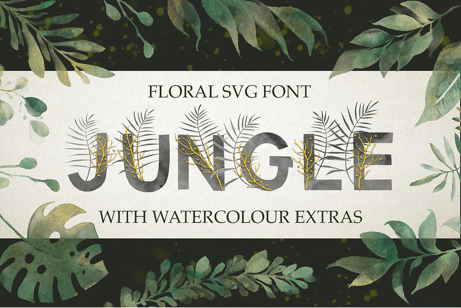 Download Jungle Svg Font Extras Just 2 Stunning Display Fonts Creative Market