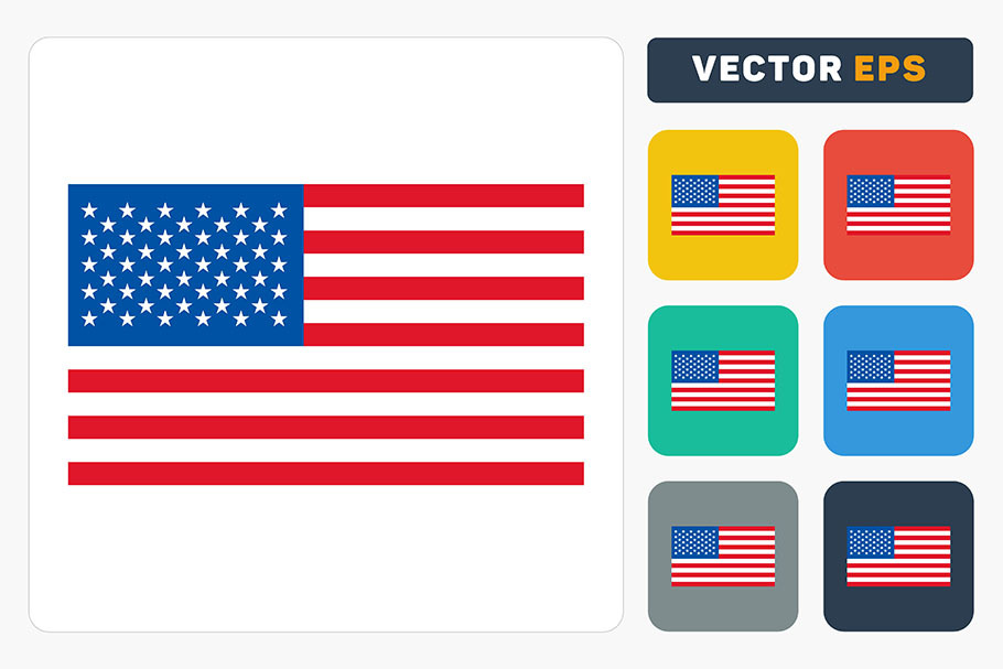 Download United States Of America Flag Vector Pre Designed Illustrator Graphics Creative Market