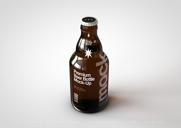 Download Beer Bottle Mock Up Steinie Bottle Creative Photoshop Templates Creative Market