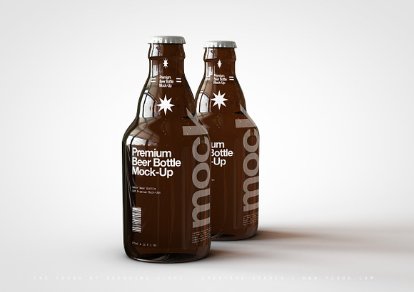 Download Beer Bottle Mock Up Steinie Bottle Creative Photoshop Templates Creative Market