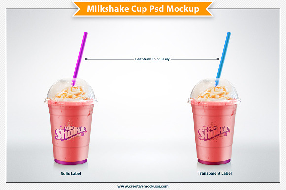 Milkshake Cup Mockup Bundle (2278925)