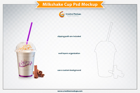 Milkshake Cup Mockup Bundle (2278925)