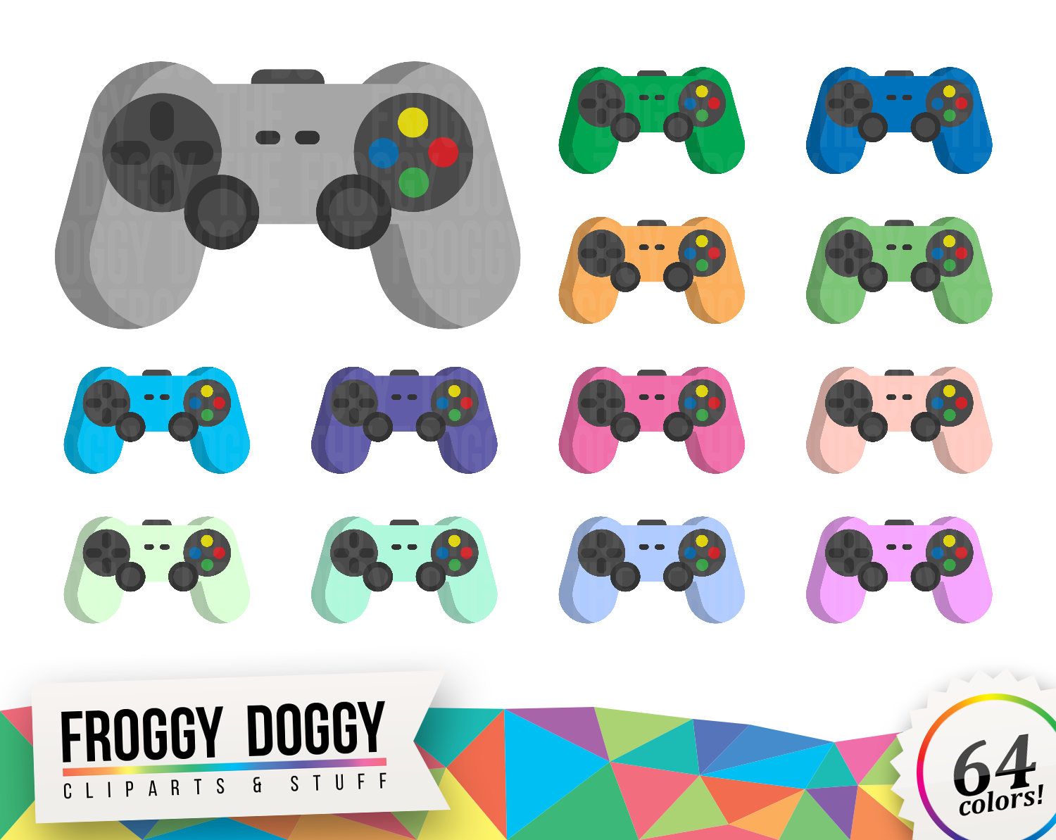 Gamepad Clipart Pre Designed Photoshop Graphics Creative Market