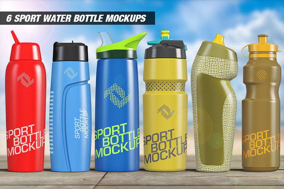 Sport Water Bottle Mockup | Creative Product Mockups ~ Creative Market