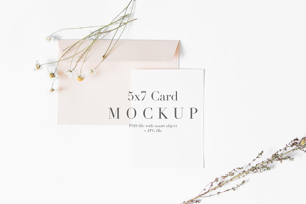 Download 5x7 Card Mockup Pink Envelope | Pre-Designed Photoshop ...