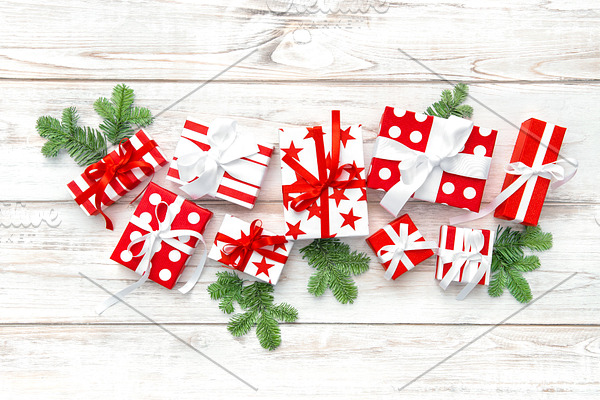 Christmas decoration Gift box ribbon | High-Quality Holiday Stock Photos ~ Creative Market