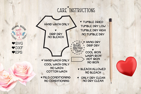 Download Care Instructions Bundle Pre Designed Photoshop Graphics Creative Market