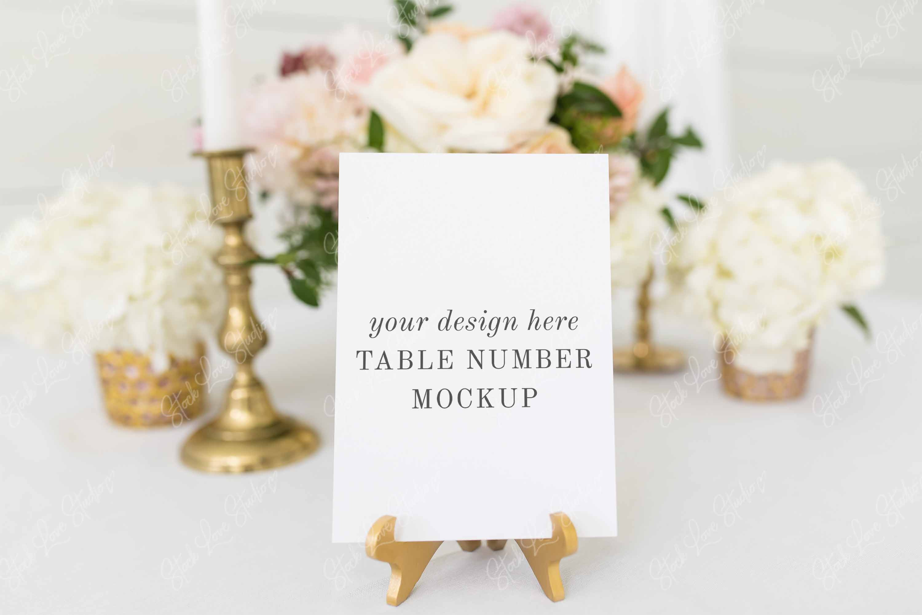 Download Table Number Mockup Creative Photoshop Templates Creative Market