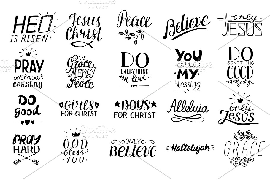 120 CHRISTIAN QUOTES | Pre-Designed Photoshop Graphics ~ Creative Market