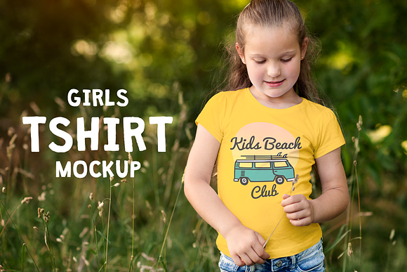 Download Girls T Shirt Mock Up Creative Photoshop Templates Creative Market