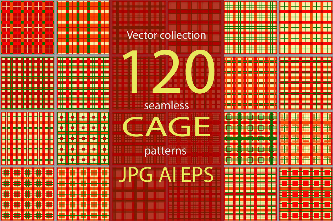 120 Seamless cage patterns Graphic Patterns Creative Market