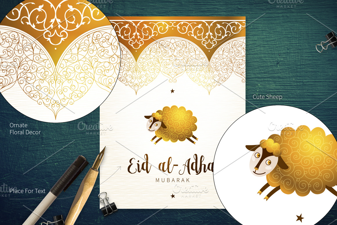 6. Eid Al-Adha Premade Card | Card Templates ~ Creative Market