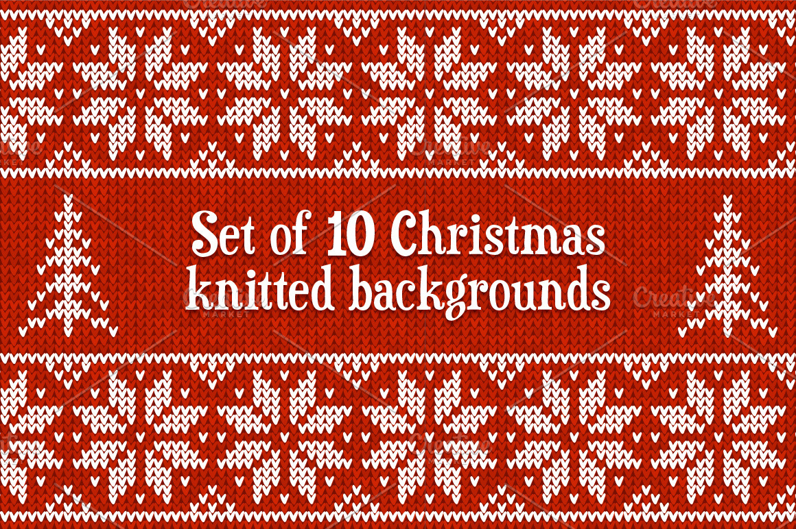 10 knitted vector seamless patterns | Illustrator Graphics ~ Creative Market