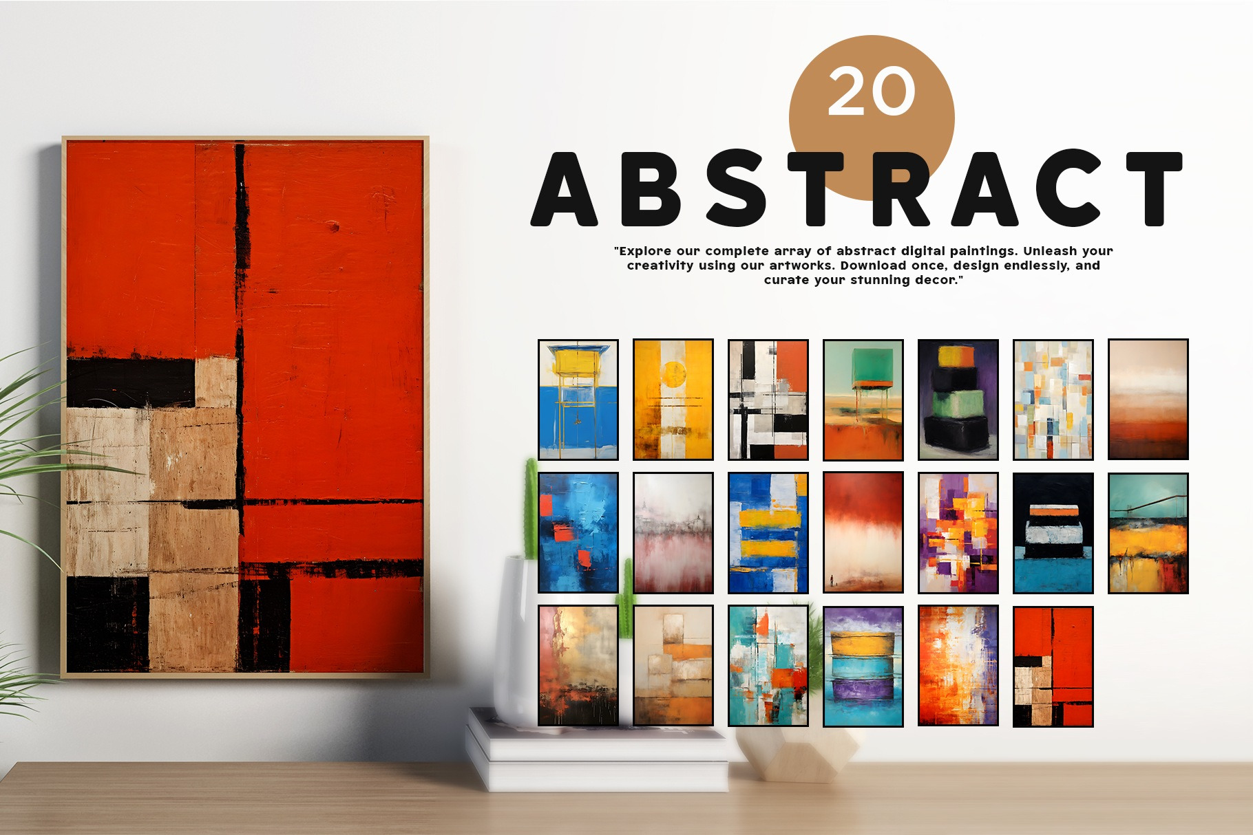 Abstract Painting Art Print Poster | Wallpaper Graphics ~ Creative Market