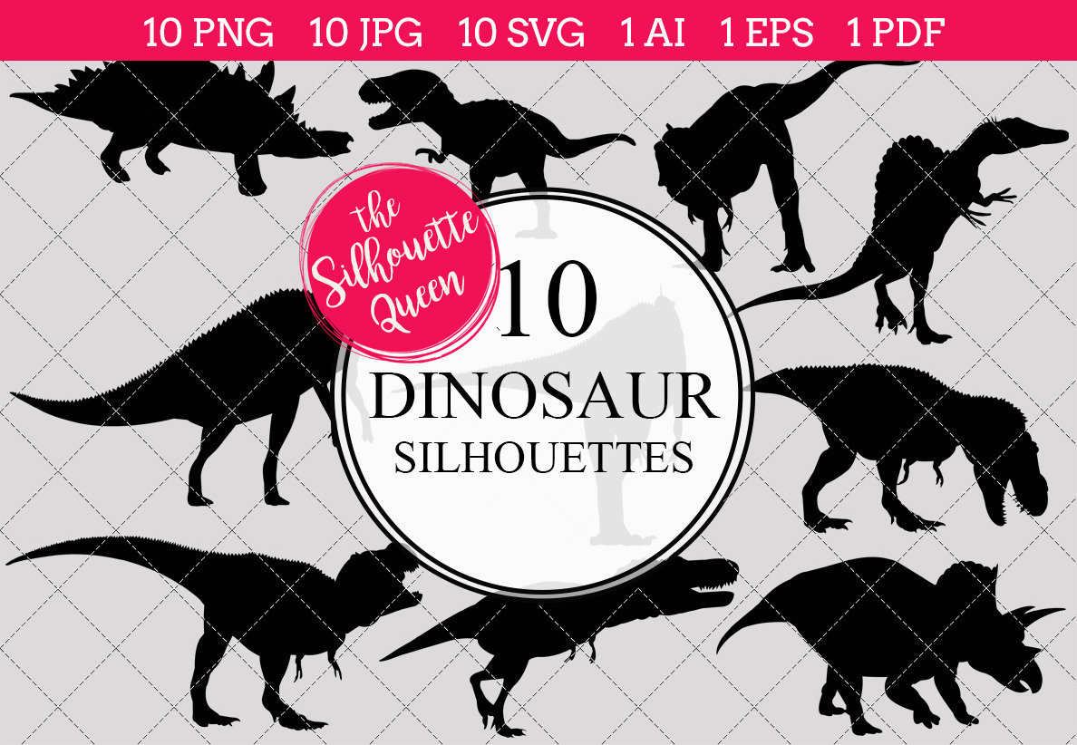 Download Dinosaur Silhouette Clipart Vector Pre Designed Illustrator Graphics Creative Market