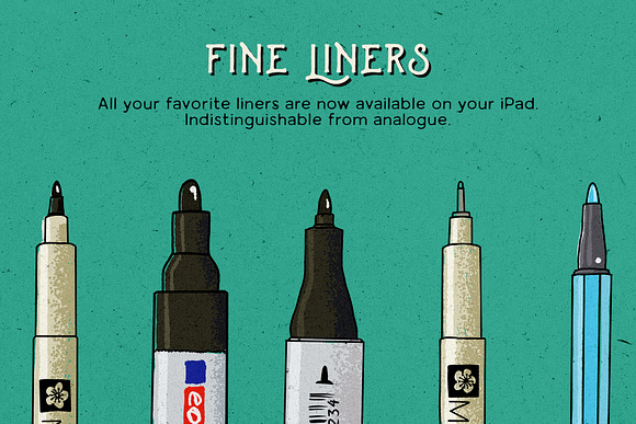 Procreate Fine Liners  Brushes ~ Creative Market