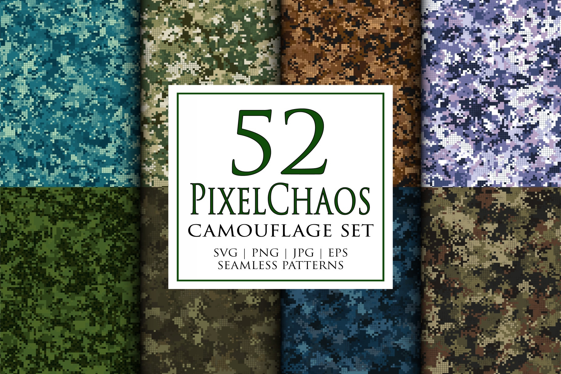 Camo Repeating Seamless Pattern