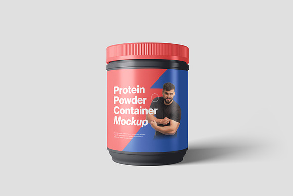 Protein Powder Container Mockups  Packaging Mockups ~ Creative Market