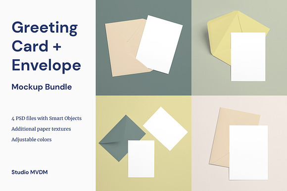 Greeting Card Envelope Mockup Bundle