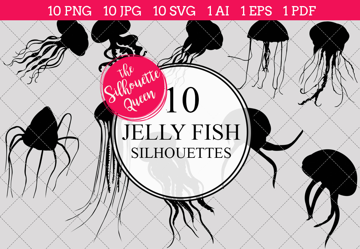 Download Jellyfish Silhouette Clipart Vector Pre Designed Illustrator Graphics Creative Market