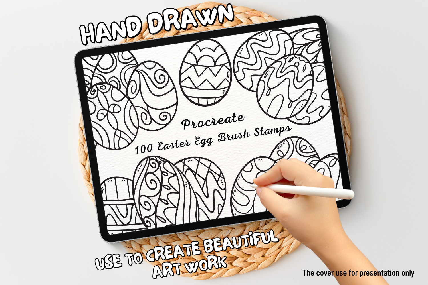 Procreate Easter egg stamp brushes, Procreate egg brushes