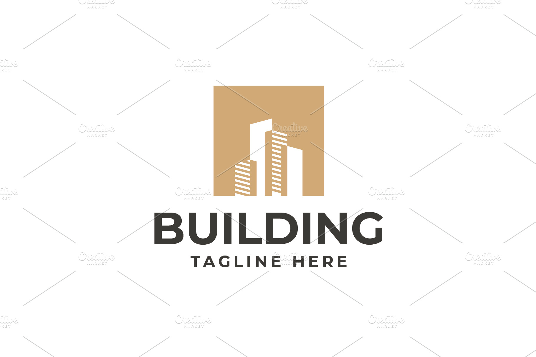 Modern Building Logo Template | Creative Market