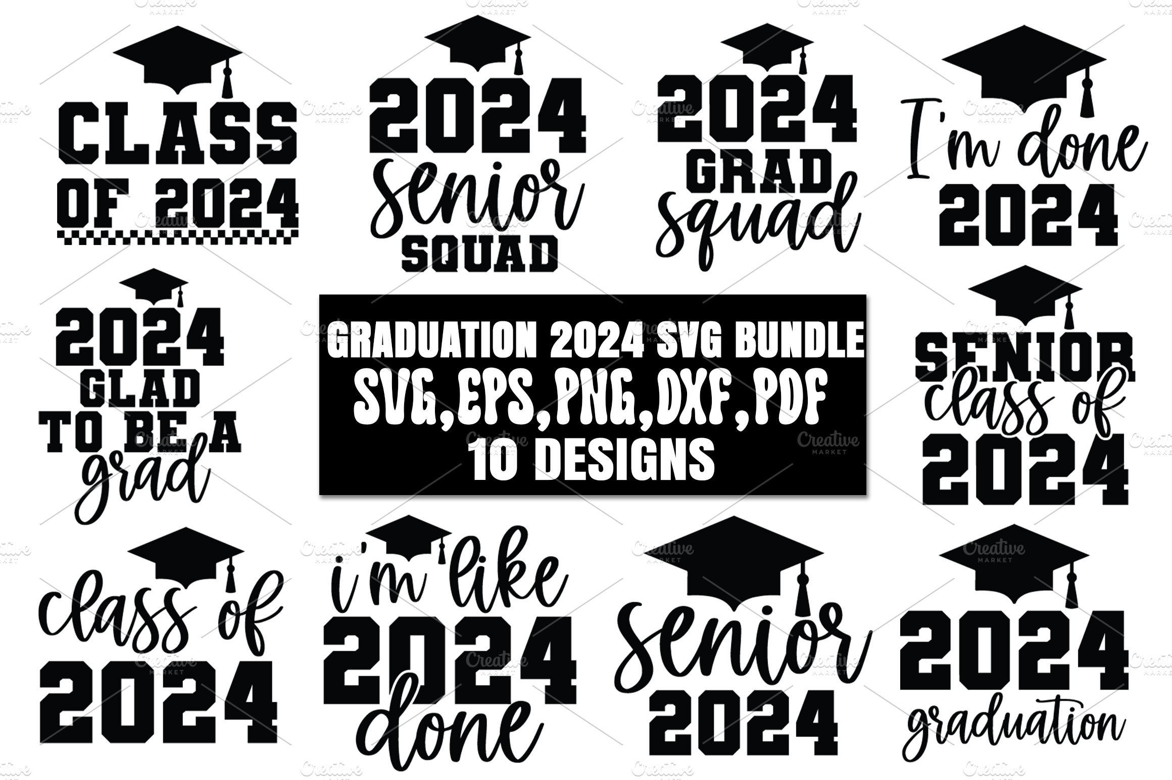 Graduation 2024 SVG Bundle, Senior | Graphics ~ Creative Market