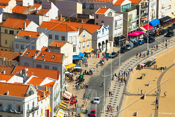 Portuguese Town Nazare Portugal High Quality Architecture Stock Photos Creative Market