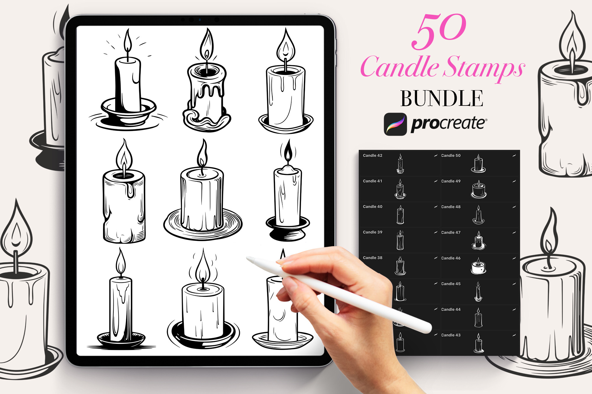 Procreate 46 Brush Stamps