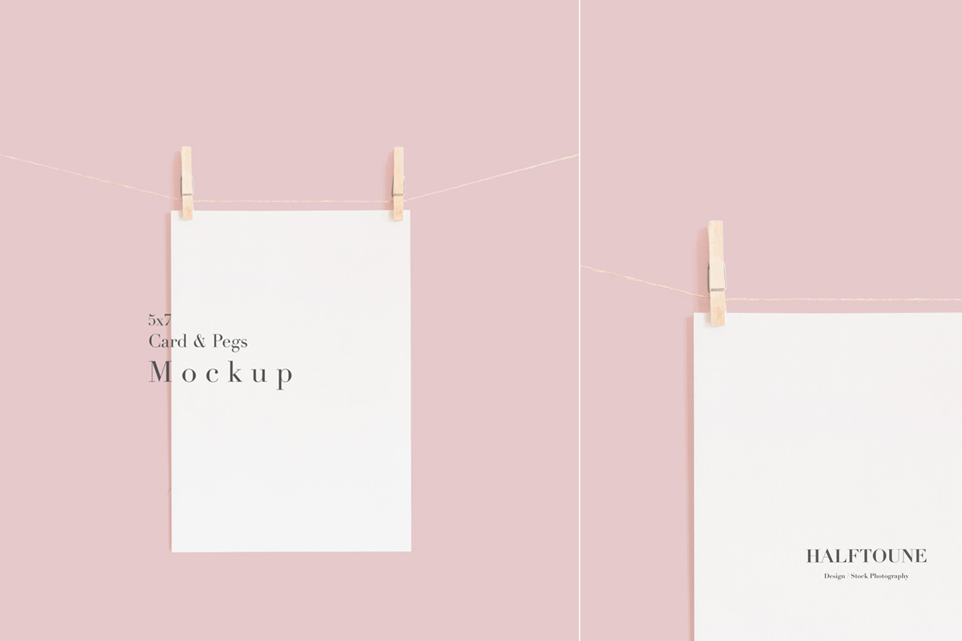 Download 5x7 Card Mockup Pegs Mockup Pre Designed Photoshop Graphics Creative Market