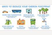 Carbon Footprint Infographics. | Technology Illustrations ~ Creative Market